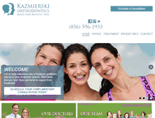 Tablet Screenshot of kazorthodontics.com